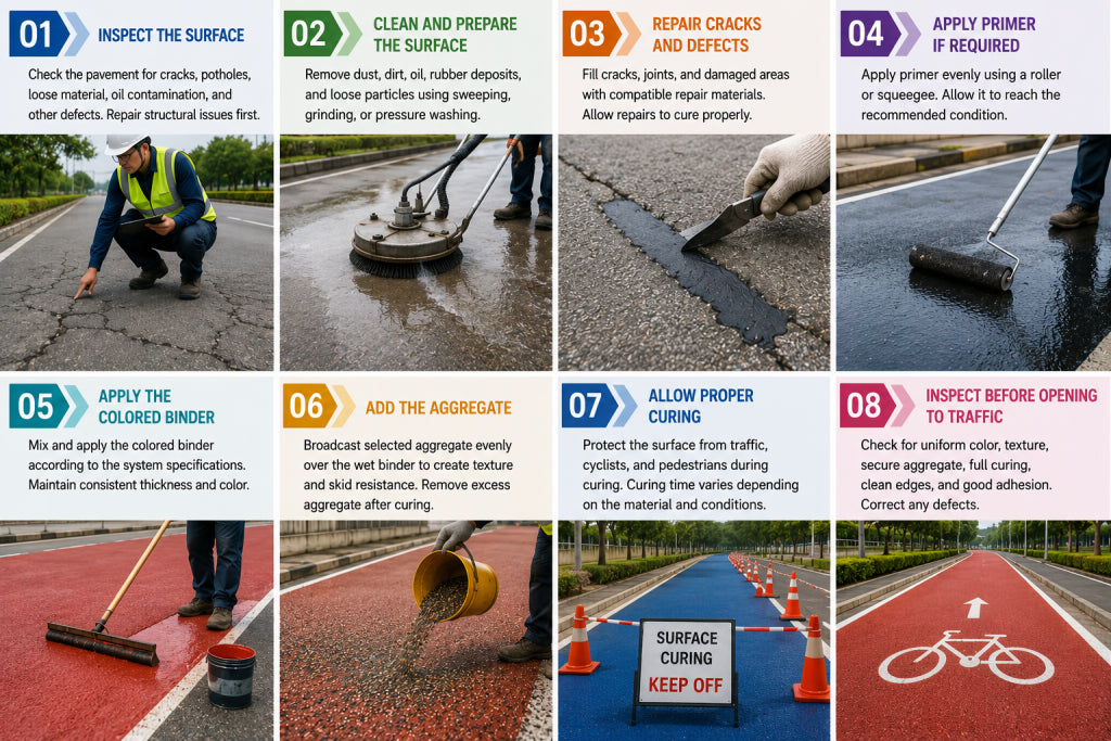 Colored Pavement Installation: A Step-by-Step Guide