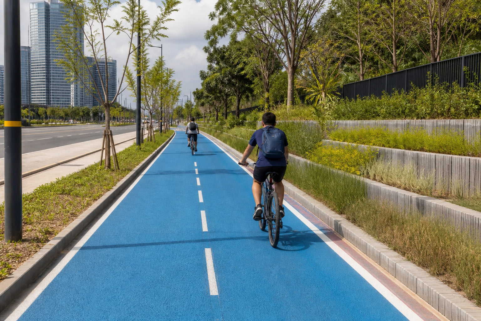 Benefits of Colored Anti‑Skid Surfaces for Bike Lanes