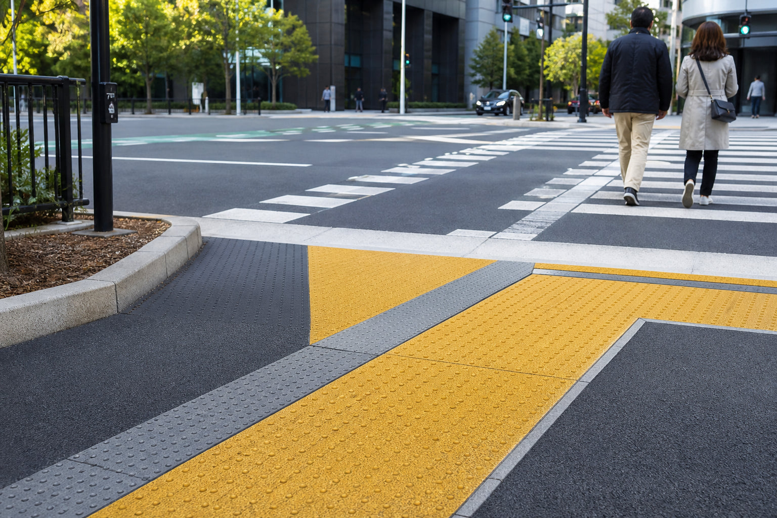 Where Tactile Paving Meets Colored Pedestrian Surfacing