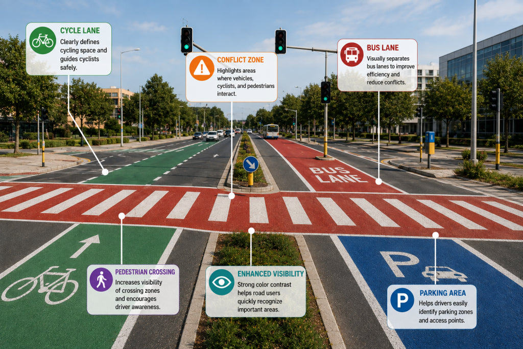 Colored Pavement Installation Process Step by Step