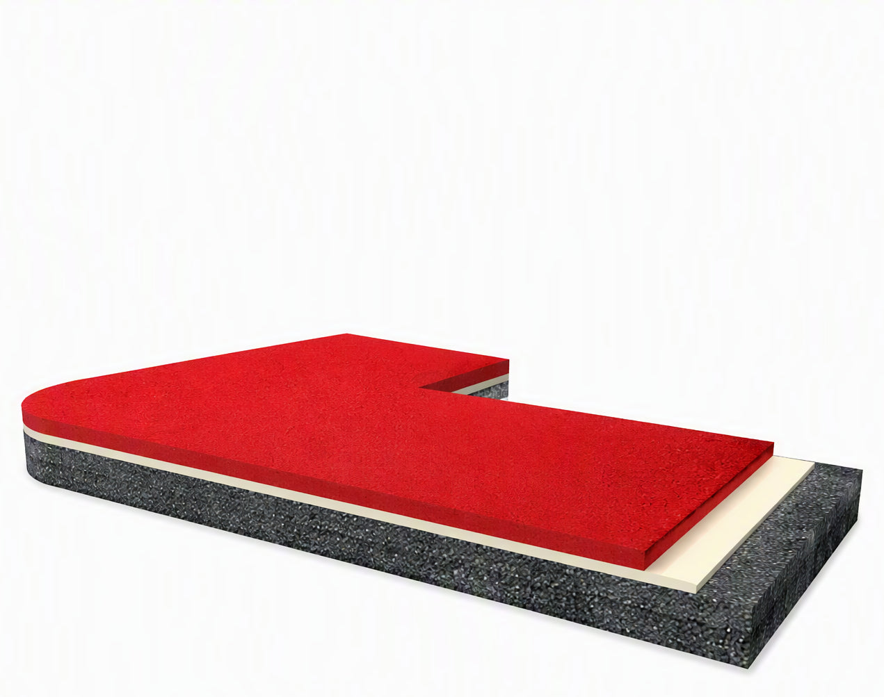 Decorative colored surfacing for public squares