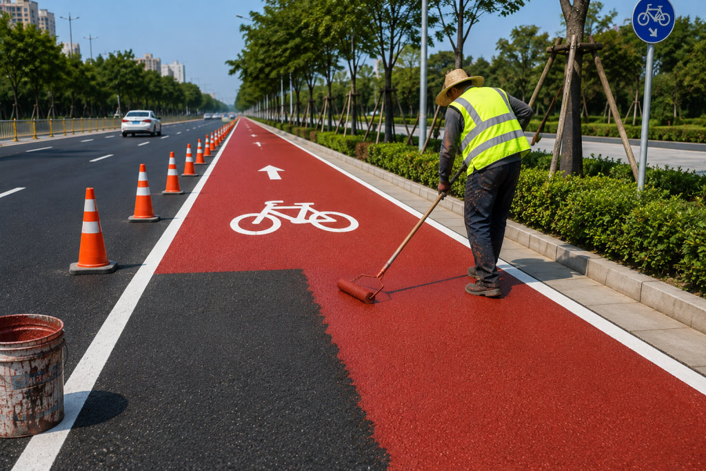 How to Install Colored Surfacing on a Bike Lane