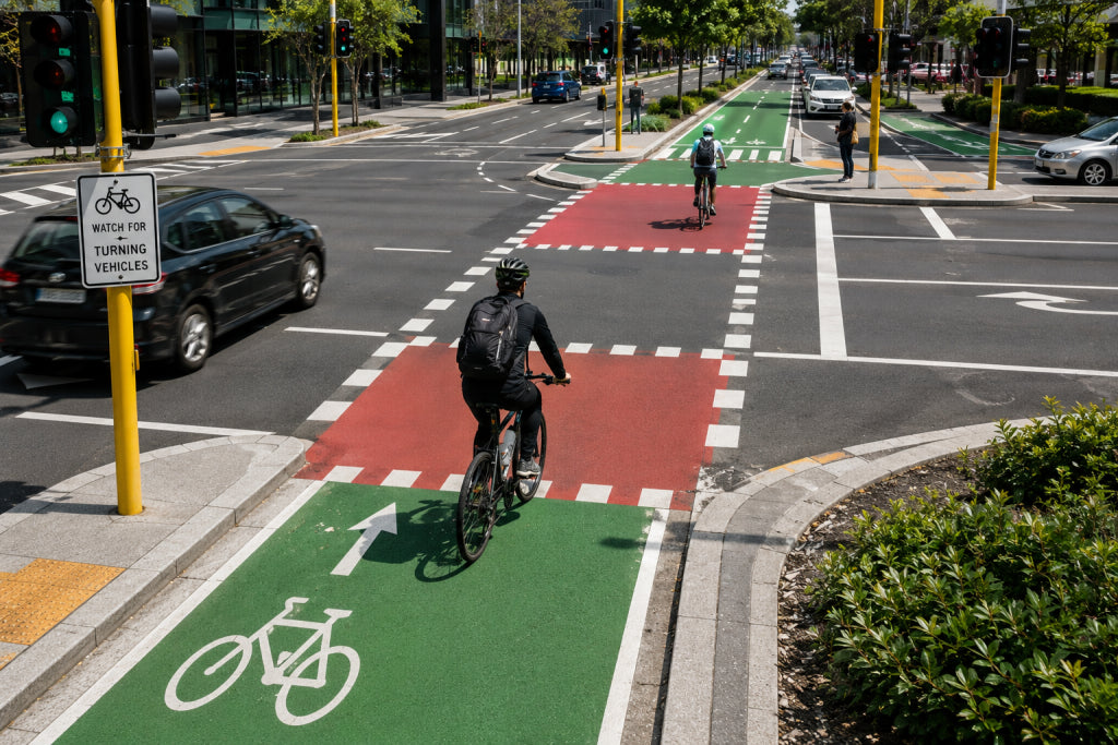 How Can Colored Surfacing Improve Bike Lane Safety at Intersections?