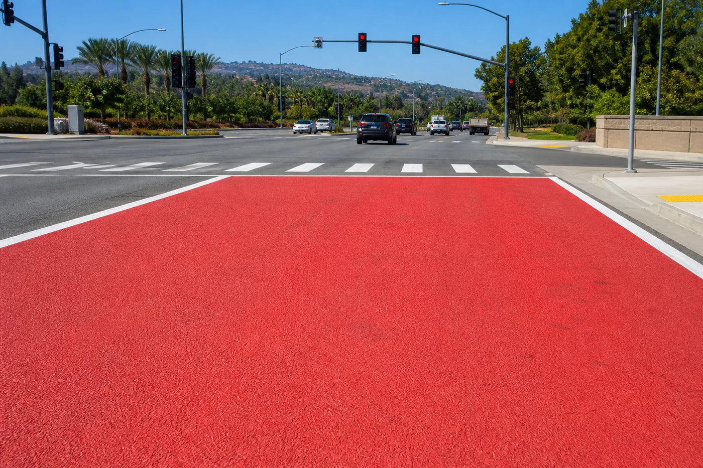 Application and Benefits of Colored Road Pavement at Urban Cross‑Roads