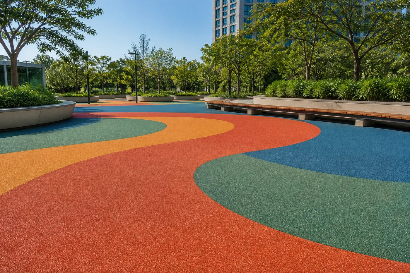 Colored Surfacing for Landscape & Public Spaces