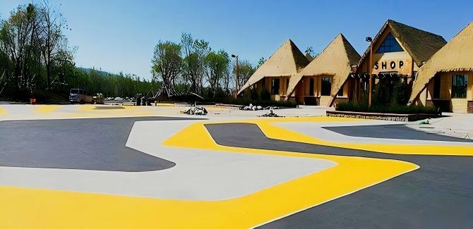 Colored water-based SP pavement
