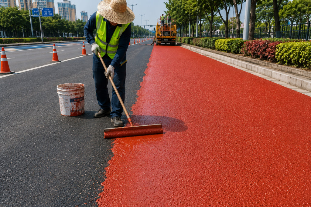 How to Apply Colored Anti-Slip Surfacing Over Asphalt ?