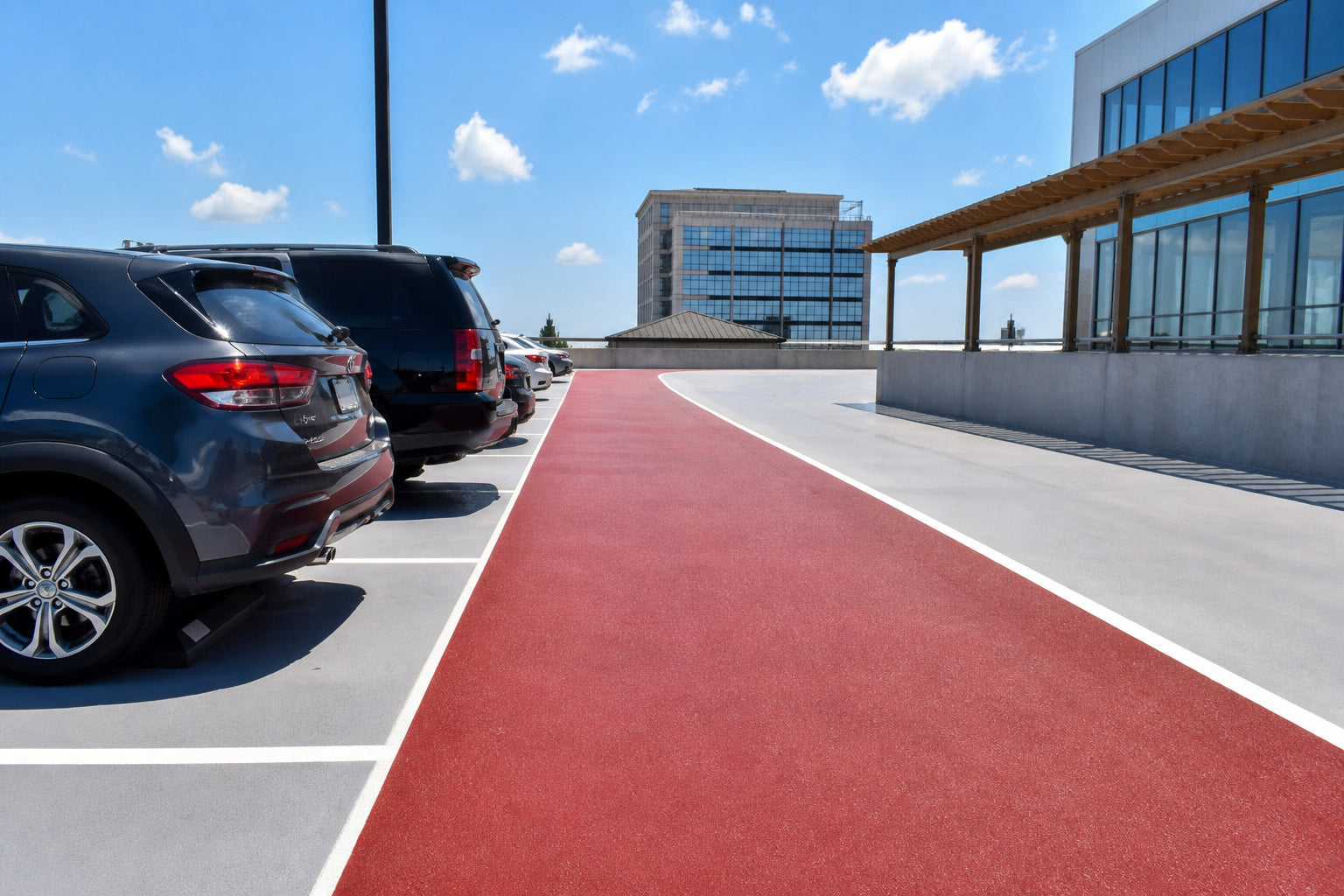 How Can Colored Surfacing Improve Fire Lane Visibility?