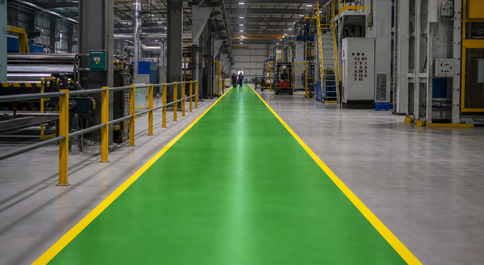 Colored Safety Flooring for Industrial Production Areas