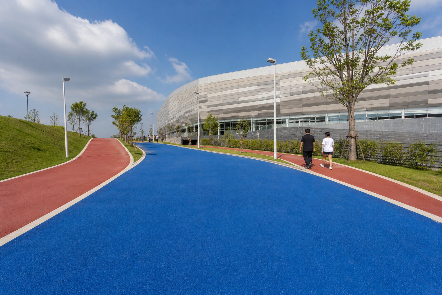 A Safer Way In: Colored Surfacing for Sports Hall Entrances
