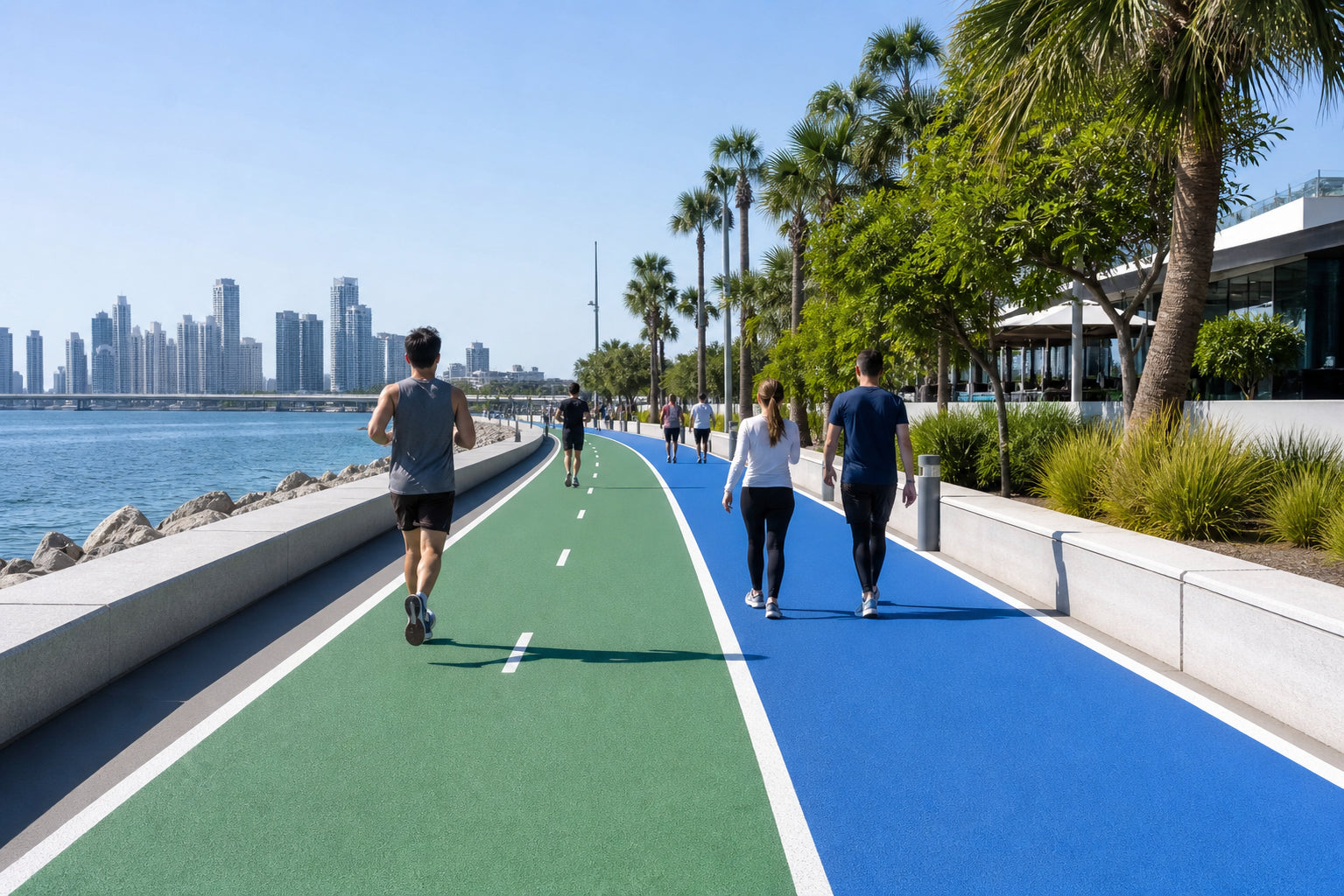 Why Choose Colored Surfacing for Waterfront Walking and Running Paths?