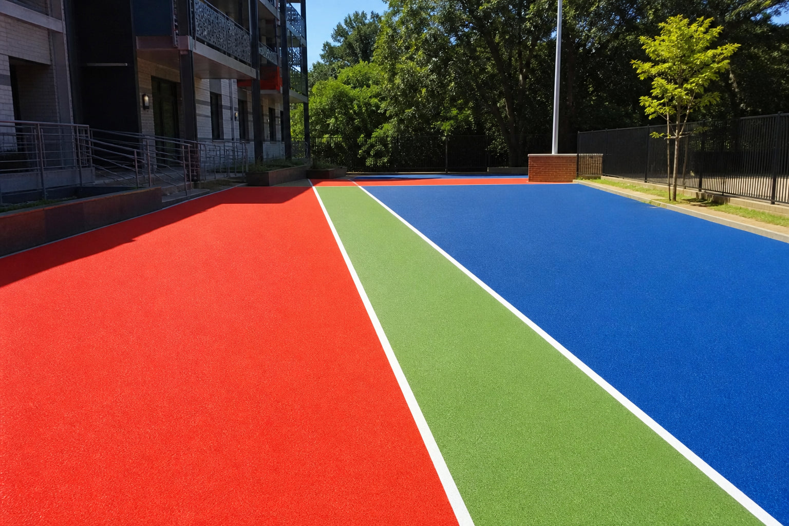 Bright, Safe and Durable: Colored Surfacing for Schools