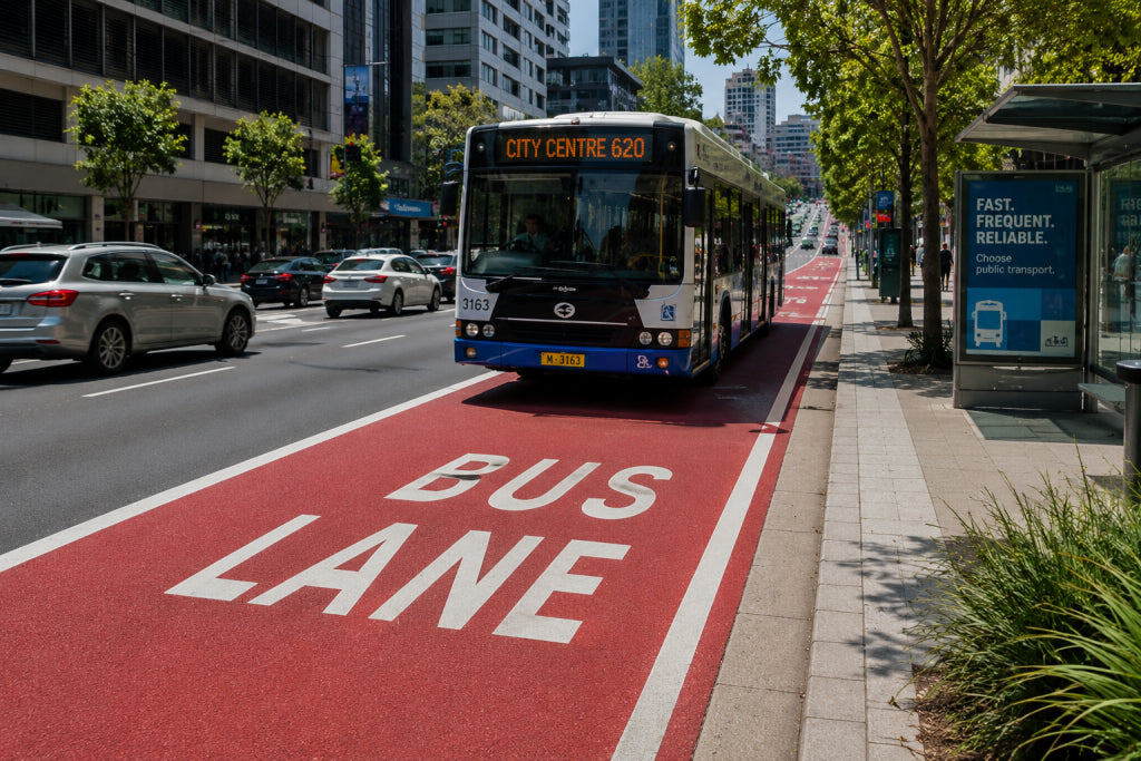 Colored Surfacing for Bus Priority Lanes