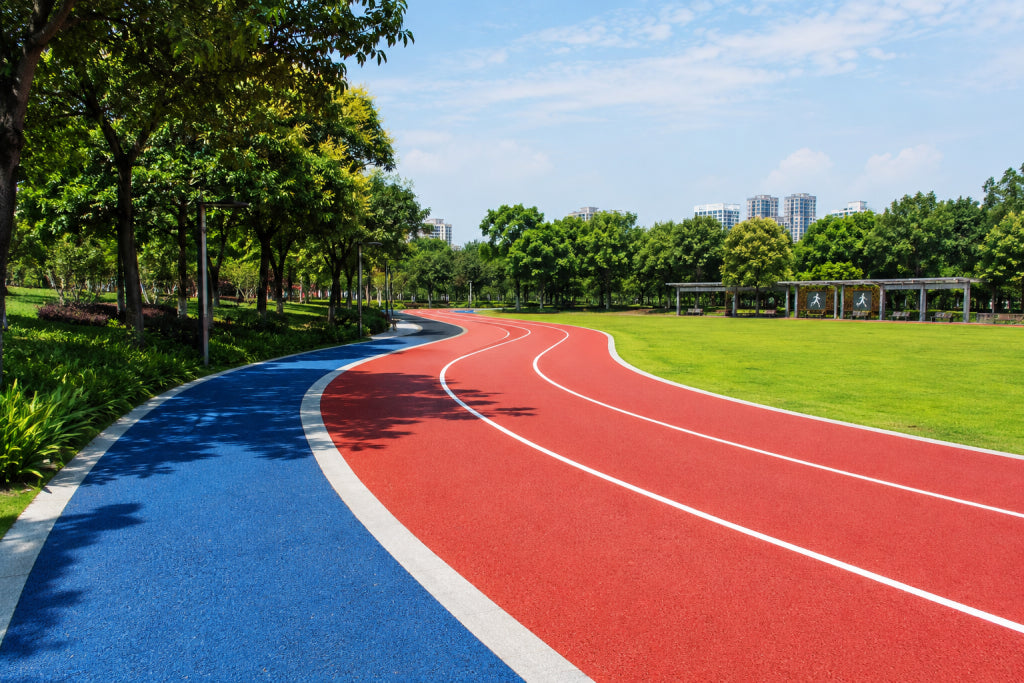 Colored Surfacing for Outdoor Running Tracks