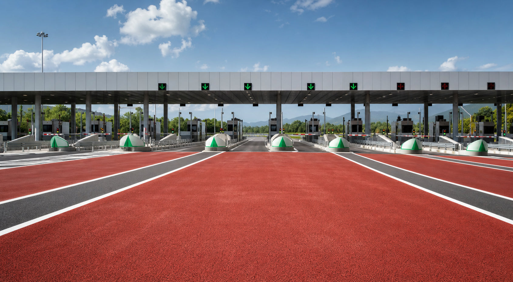 High‑Friction Road Surfacing for Toll Plaza Safety Improvement