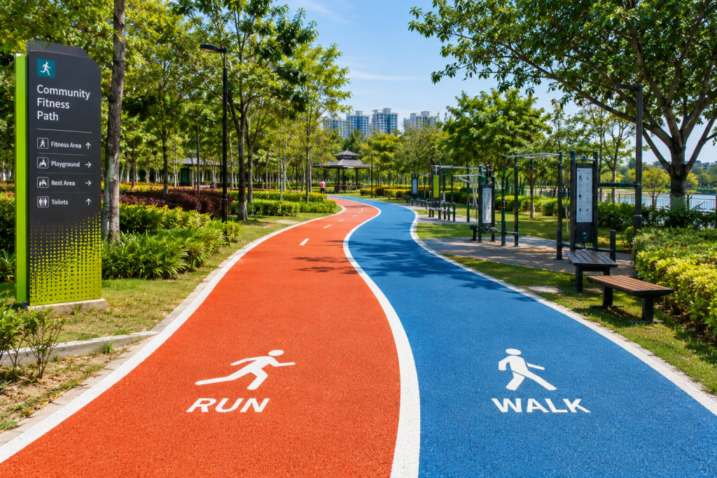 Colored Surfacing for Community Walking and Fitness Trails