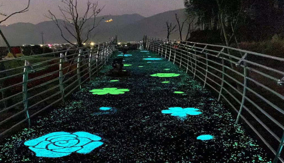 How long can glow-in-the-dark stones actually emit light?