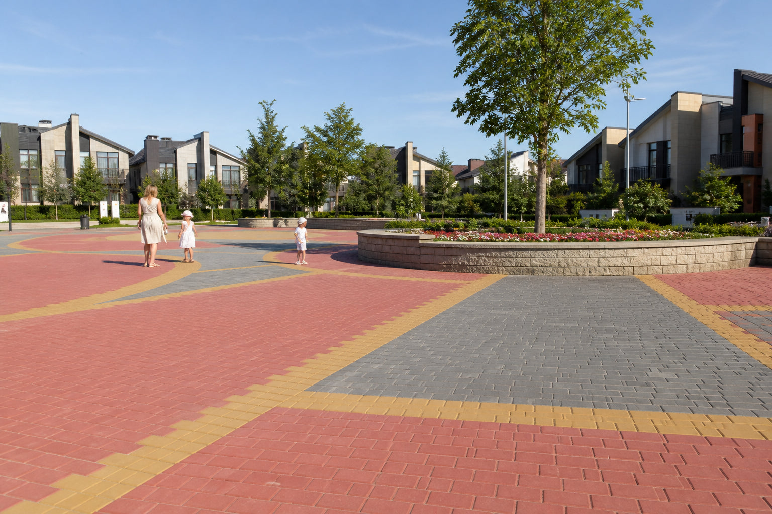How Can Colored Surfacing Improve Community Squares?