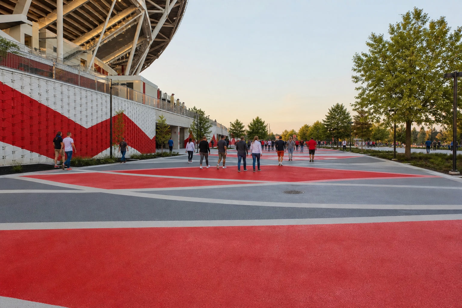 Follow the Color: Smarter Pedestrian Routes for Stadiums