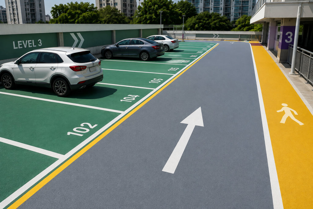 Old Spaces, New Look: Colored Parking Surface Refurbishment